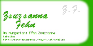 zsuzsanna fehn business card
